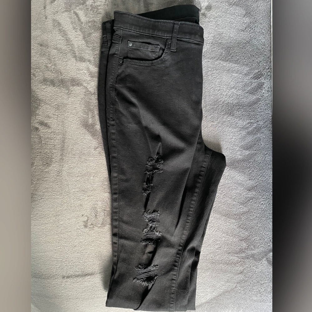 Torrid Black Ripped Skinny Jeans